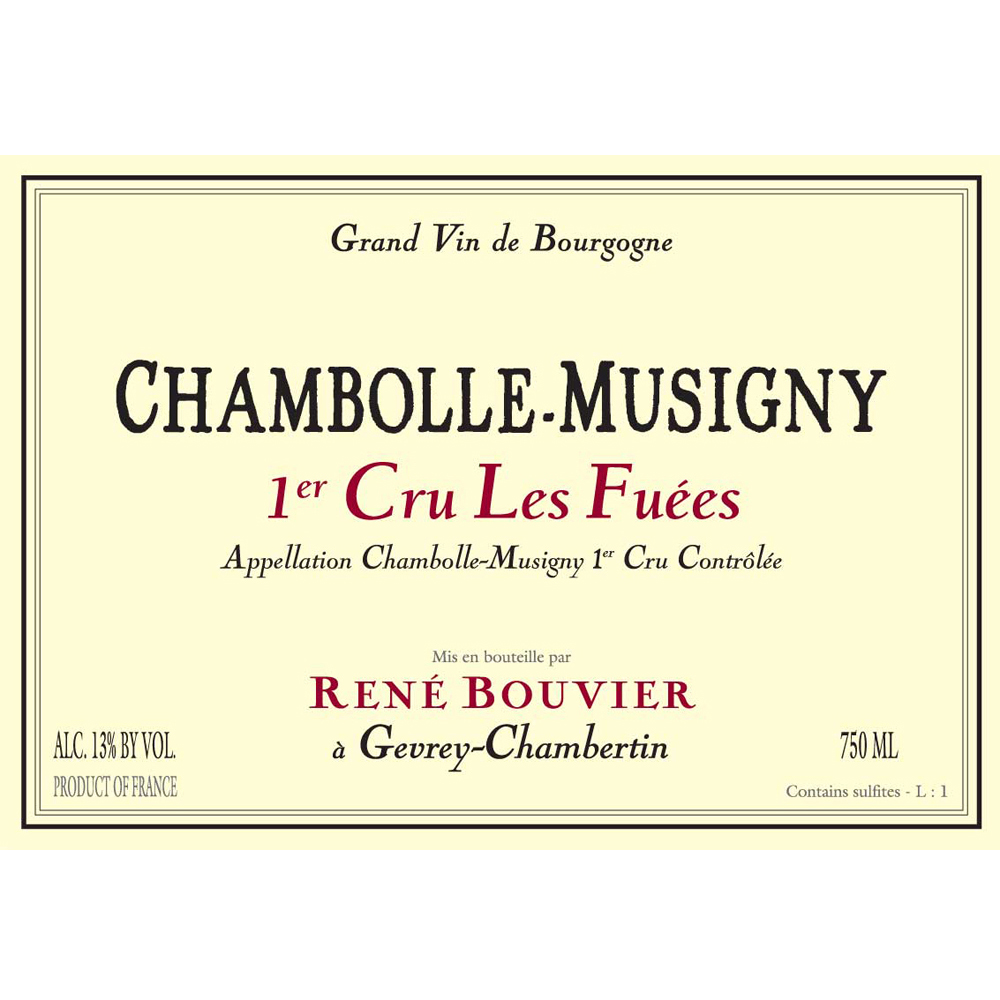 Domaine Rene Bouvier Chambolle-Musigny 1er Cru Les Fuees 2021