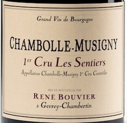 Domaine Rene Bouvier Chambolle Musigny 1er Cru Les Sentiers 2019