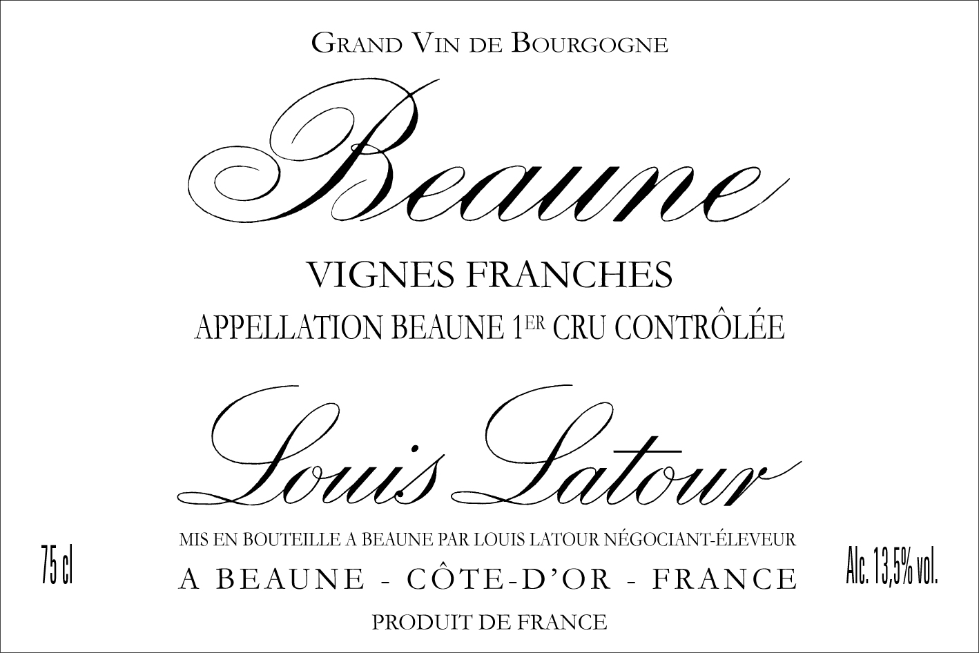 Louis Latour Beaune Vignes Franches 1er Cru 2020