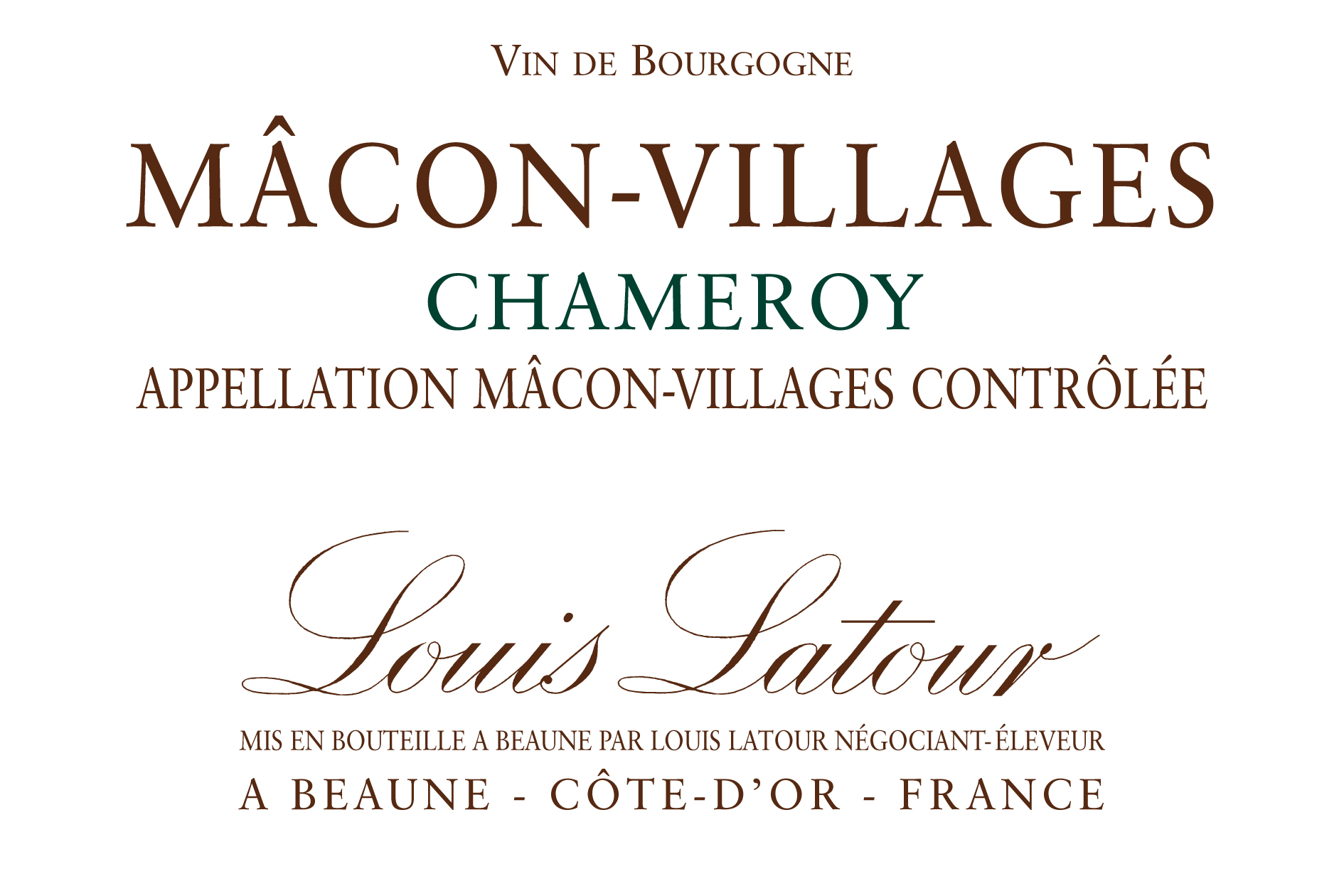 Louis Latour Macon-Villages Chameroy 2021