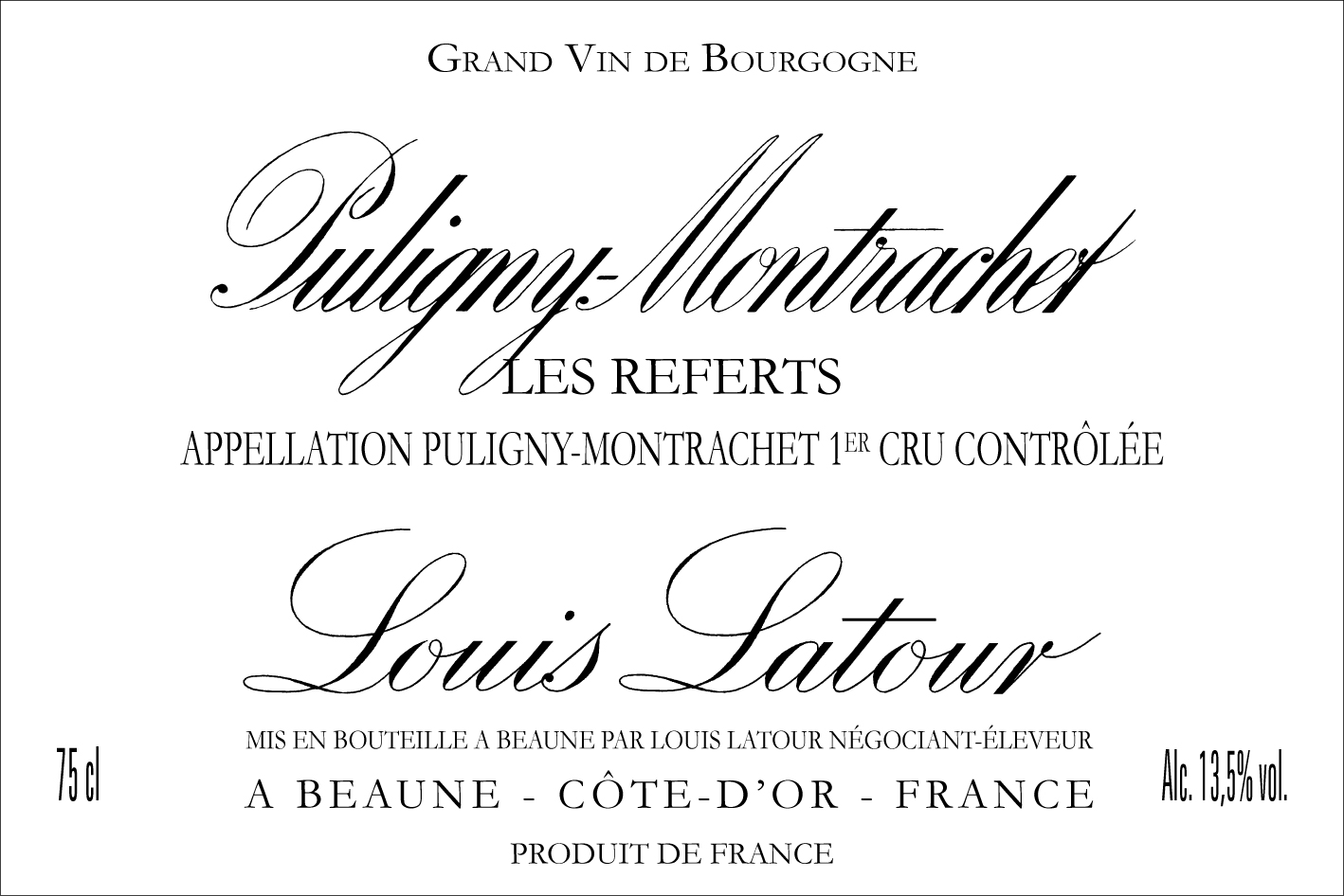 Louis Latour Puligny-Montrachet 1er Cru Les Referts 2020