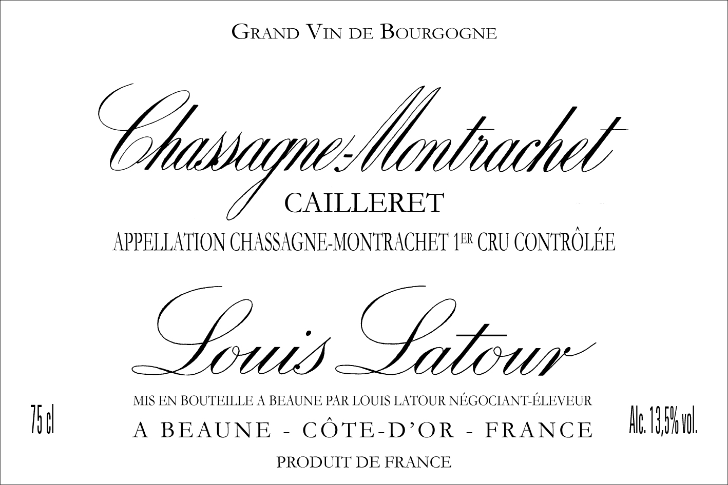 Louis Latour Chassagne-Montrachet 1er Cru Caillerets 2020