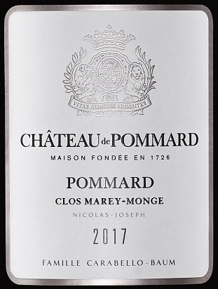 Château de Pommard Clos Marey-Monge "Nicolas-Joseph" 2017