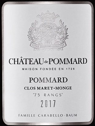Château de Pommard Clos Marey-Monge "75 Rangs" 2017