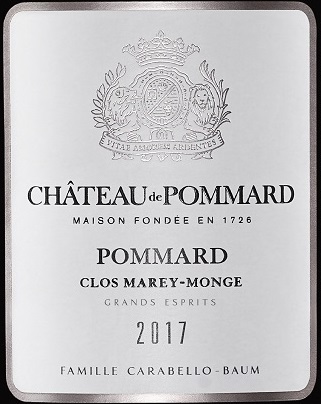 Château de Pommard Clos Marey-Monge "Grands Esprits" 2017