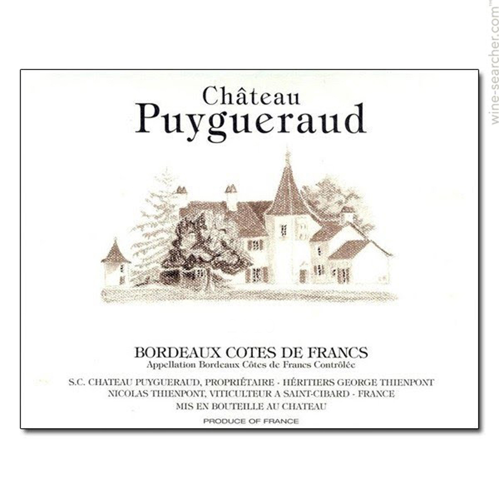 Francois Thienpont Château Puygueraud Bordeaux Cotes de Francs Blanc 2015
