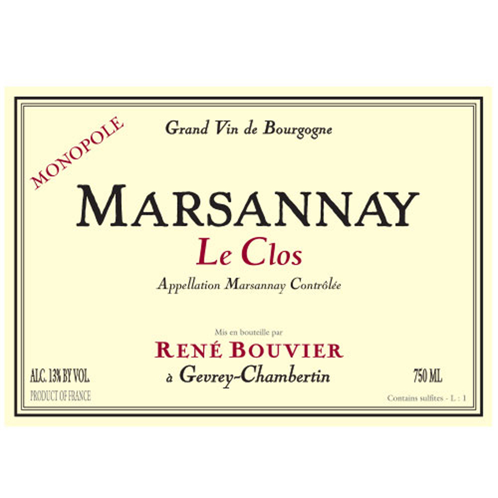 Domaine Rene Bouvier Marsannay Blanc Les Clos - Monopole 2018