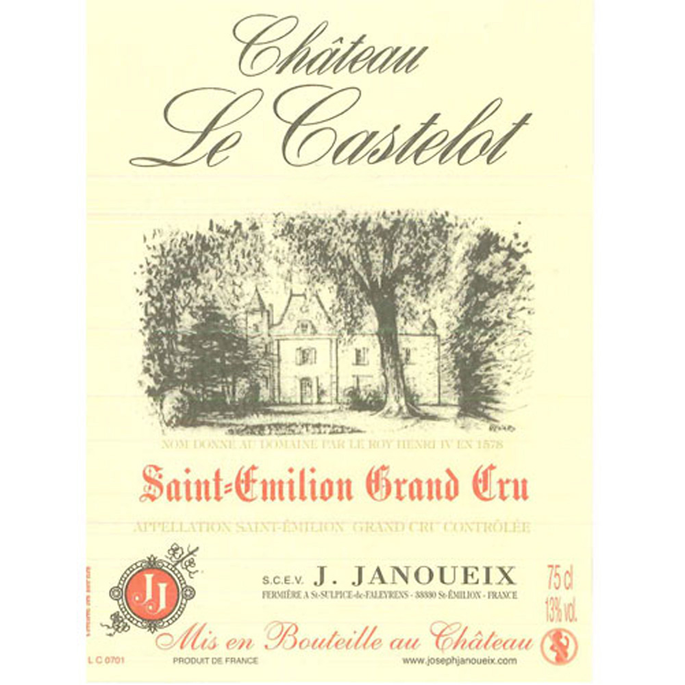 Joseph Janoueix Château Le Castelot Saint Emilion Grand Cru 2013