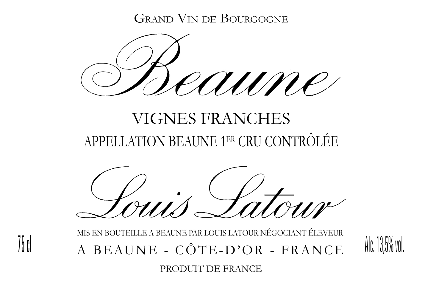Louis Latour Beaune 1er Cru Vignes Franches 2020