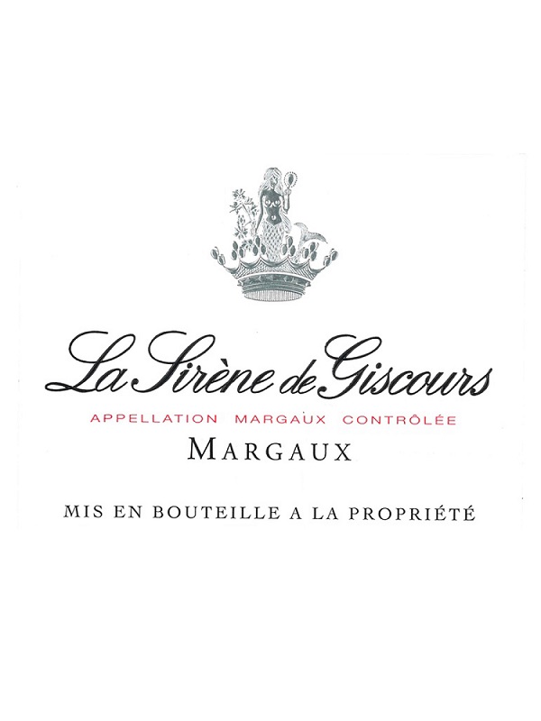 The Estate of Chateau Giscours La Sirène de Giscours 2015 - Margaux - Second wine of Chateau Giscours