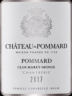 Chateau de Pommard Clos Marey-Monge "Chantrerie" 2017