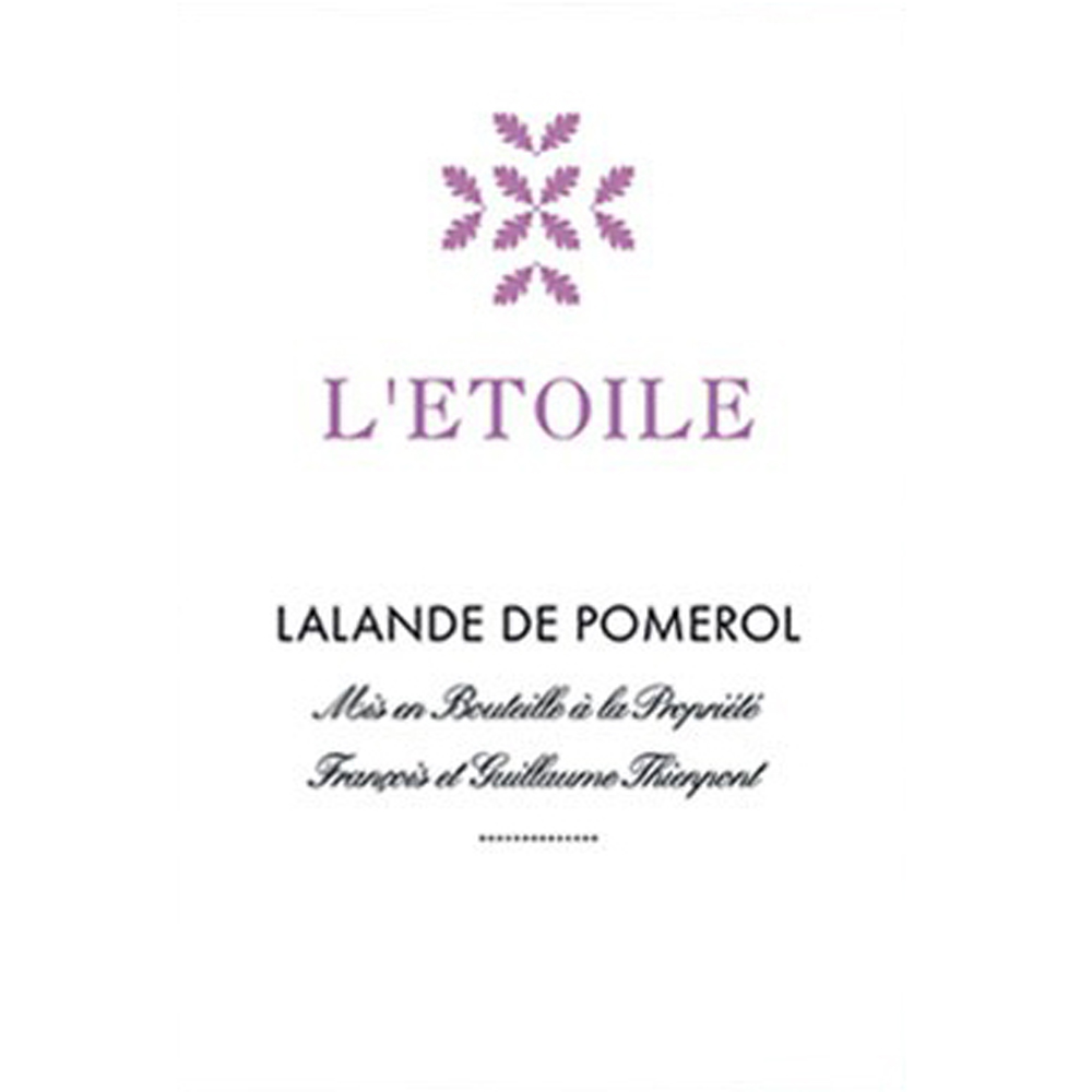 Francois Thienpont L'Etoile Lalande de Pomerol 2016