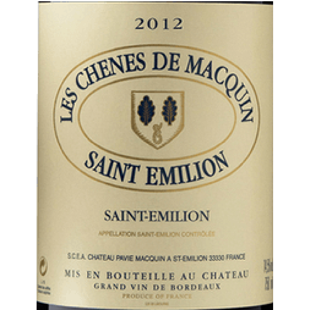 Francois Thienpont Les Chenes de Macquin Saint-Emilion 2015