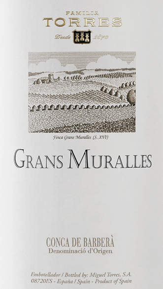 Torres Grans Muralles 2016 - D.O. Conca de Barberà