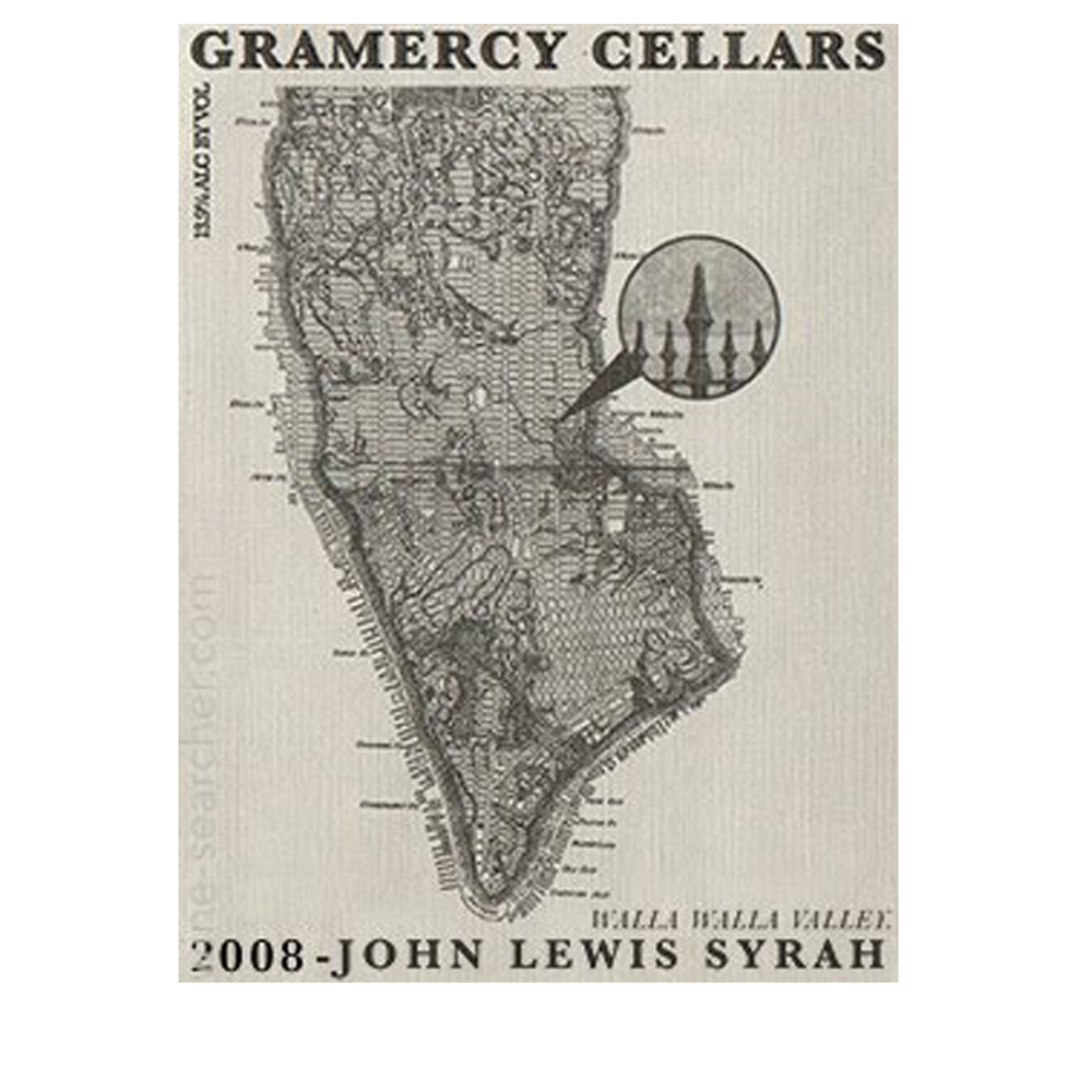 Gramercy Cellars John Lewis Syrah, Walla Walla Valley 2016