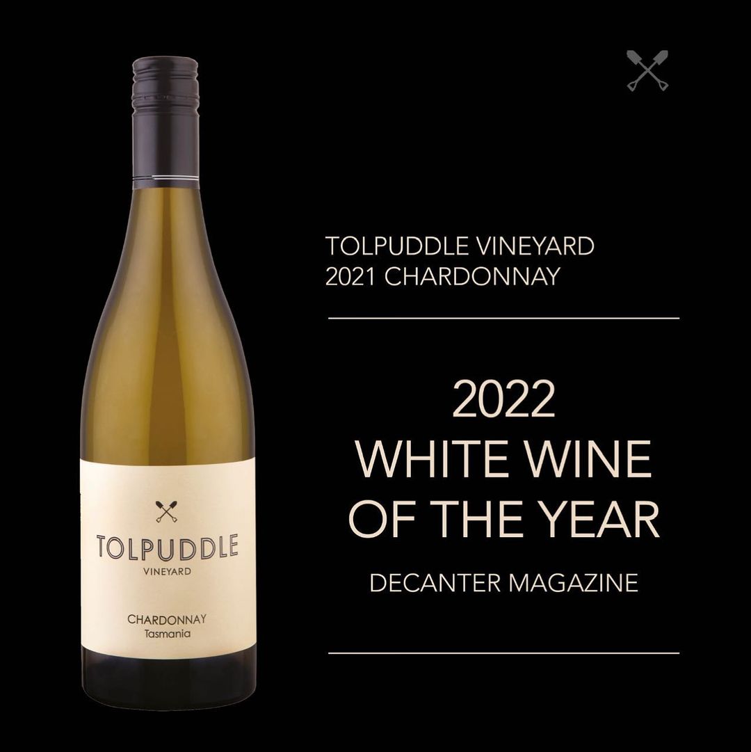 恭喜Tolpuddle Chardonnay 2021获得由Decanter杂志评选的“年度白葡萄酒”！